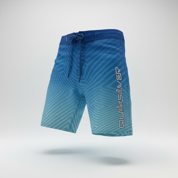 Quiksilver Gradient Blue Board Shorts Boys Size 12 - Picture 1 of 14